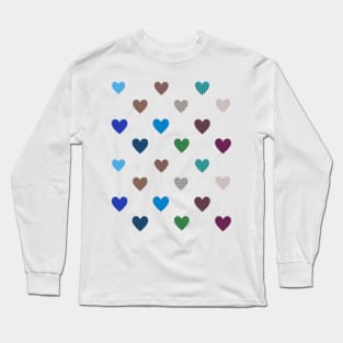 Lots of Little Patterned Hearts 2 Long Sleeve T-Shirt